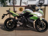 White And Green Kawasaki Ninja 650R