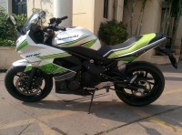 White And Green Kawasaki Ninja 650R