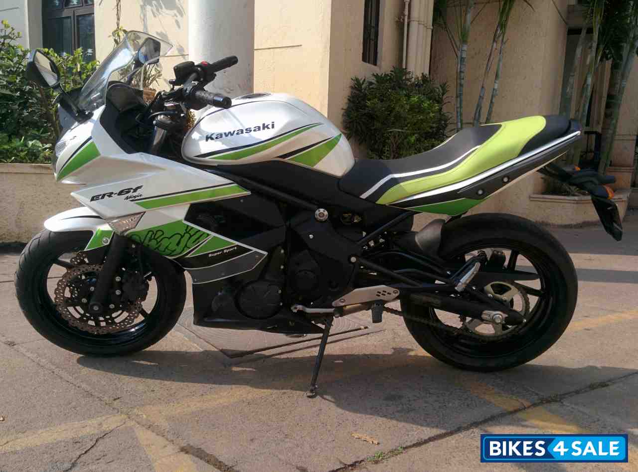 White And Green Kawasaki Ninja 650R