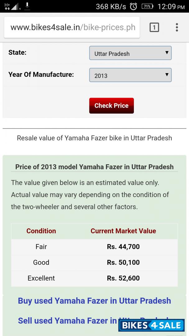 Red & Black Yamaha Fazer