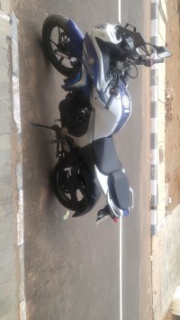 White And Blue Yamaha Fazer FI V2