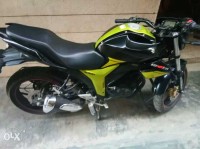 Black With Green Suzuki Gixxer 150