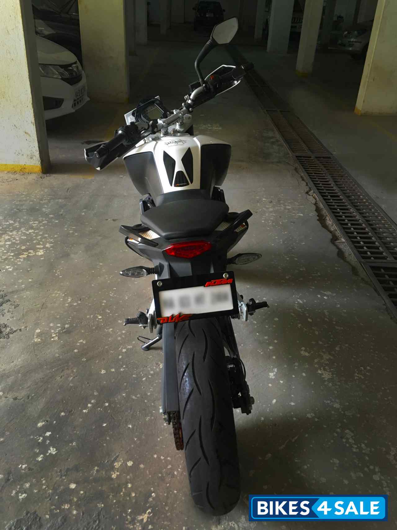 White KTM Duke 390