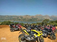 Yellow Bajaj Pulsar RS 200