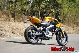 Yellow Bajaj Pulsar 200 NS
