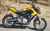 Yellow Bajaj Pulsar 200 NS
