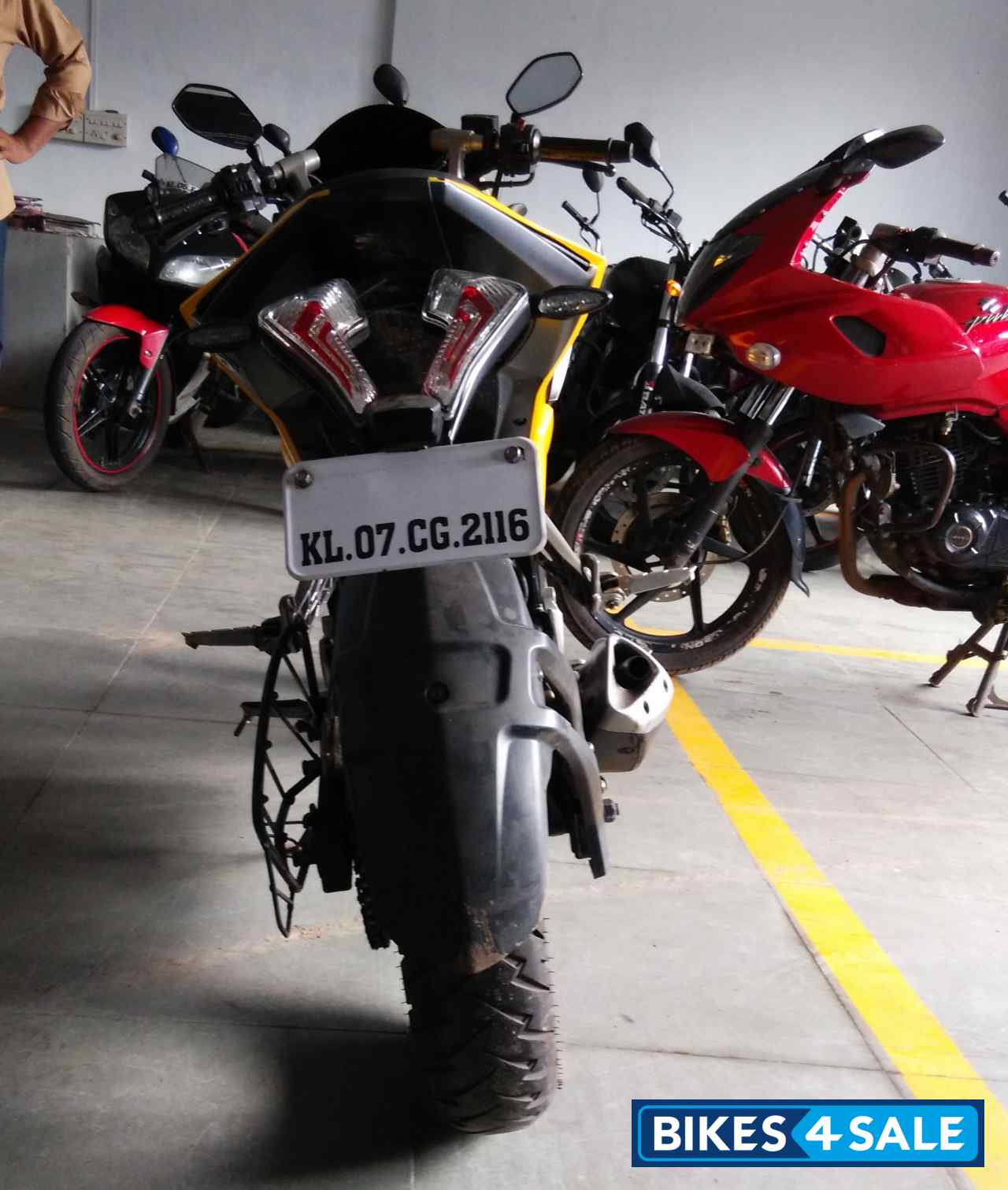 Yellow Bajaj Pulsar RS 200