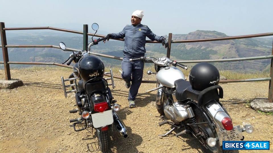 Silver Royal Enfield Bullet Electra