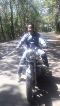 Silver Royal Enfield Bullet Electra