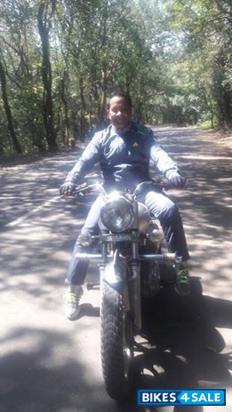 Silver Royal Enfield Bullet Electra