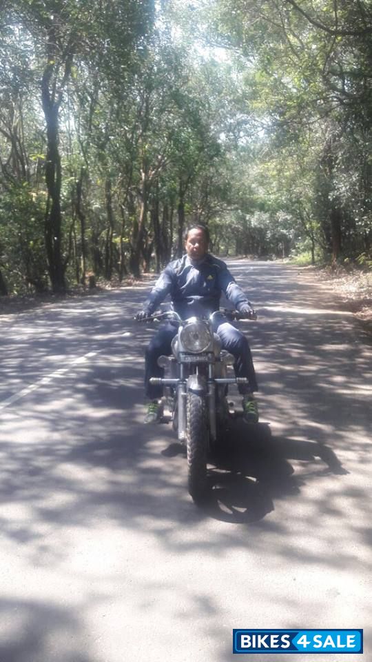 Silver Royal Enfield Bullet Electra