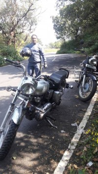 Silver Royal Enfield Bullet Electra
