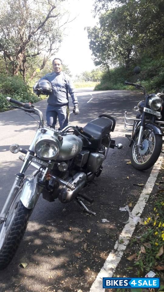 Silver Royal Enfield Bullet Electra
