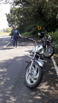 Silver Royal Enfield Bullet Electra