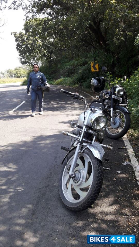 Silver Royal Enfield Bullet Electra