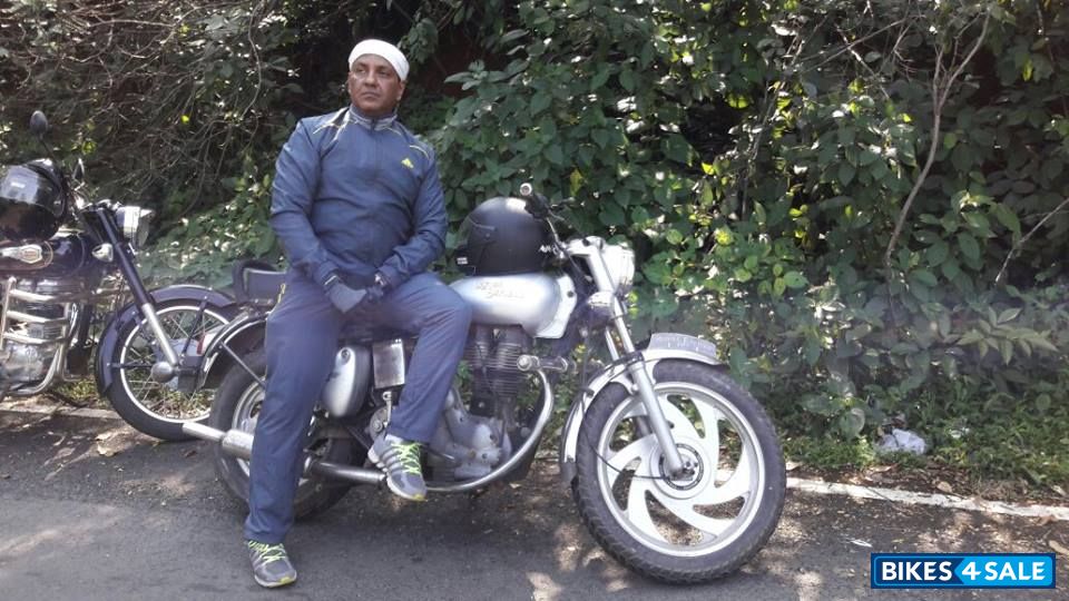 Silver Royal Enfield Bullet Electra