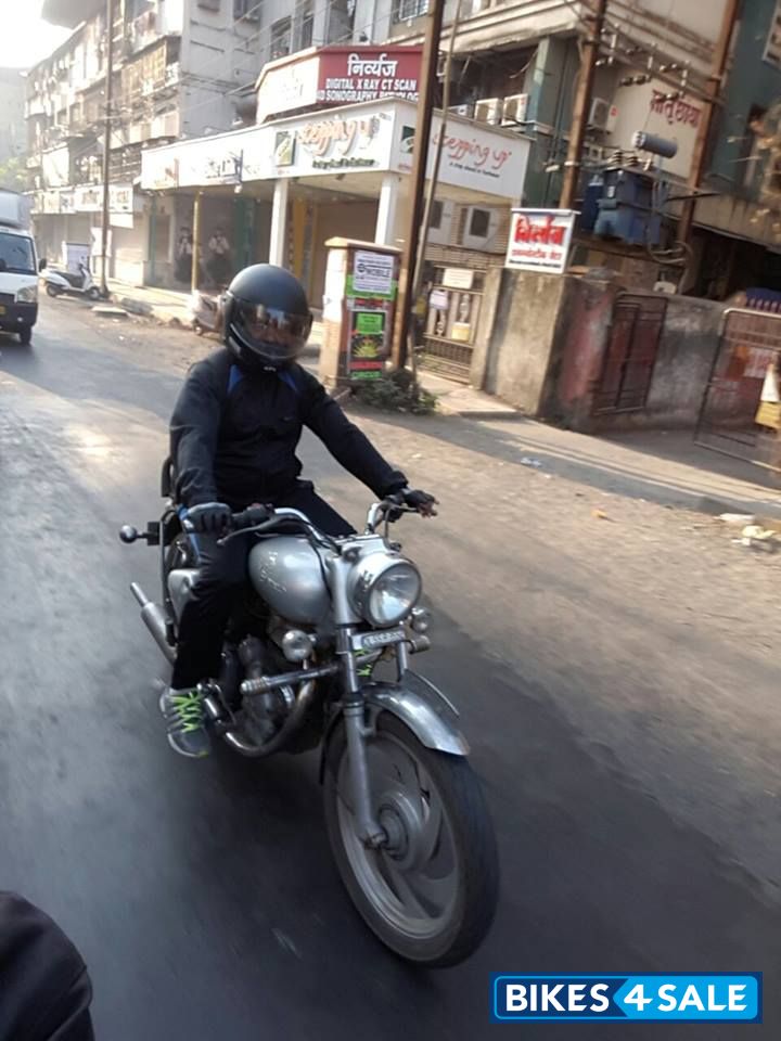 Silver Royal Enfield Bullet Electra