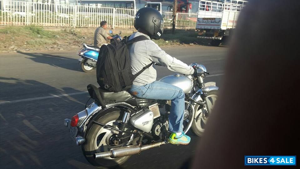 Silver Royal Enfield Bullet Electra
