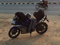 Blue Yamaha YZF R15 V2