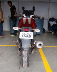 Red Bajaj Pulsar 220F
