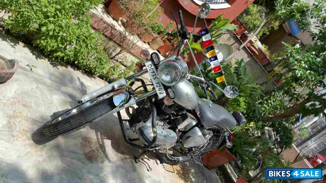Silver Royal Enfield Bullet Electra