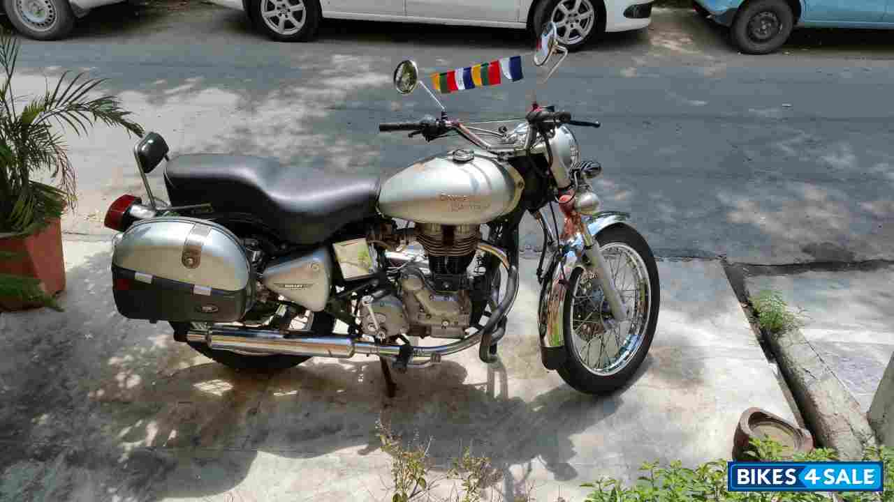 Silver Royal Enfield Bullet Electra