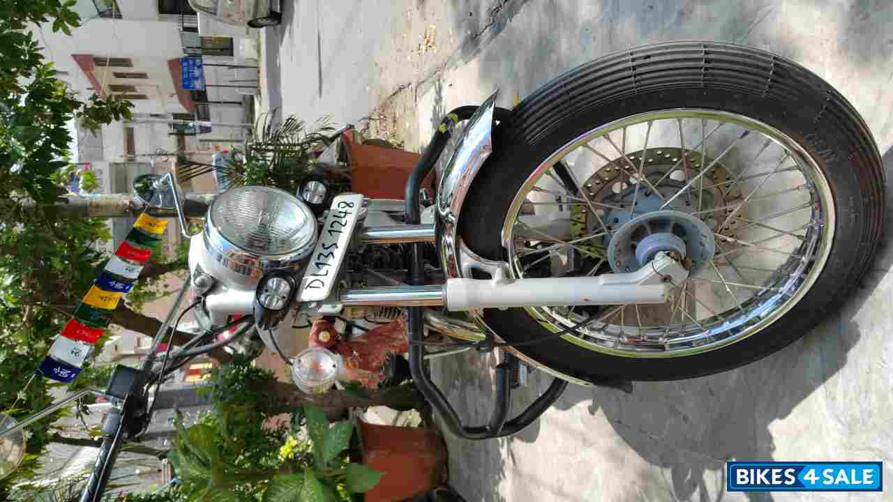Silver Royal Enfield Bullet Electra