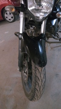 Black With Golden Stripe Yamaha FZ-S FI V2