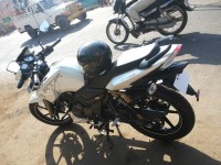 White TVS Apache RTR 180 ABS