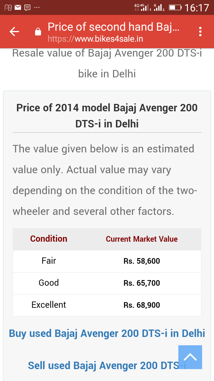 Black Bajaj Avenger 200 DTS-i