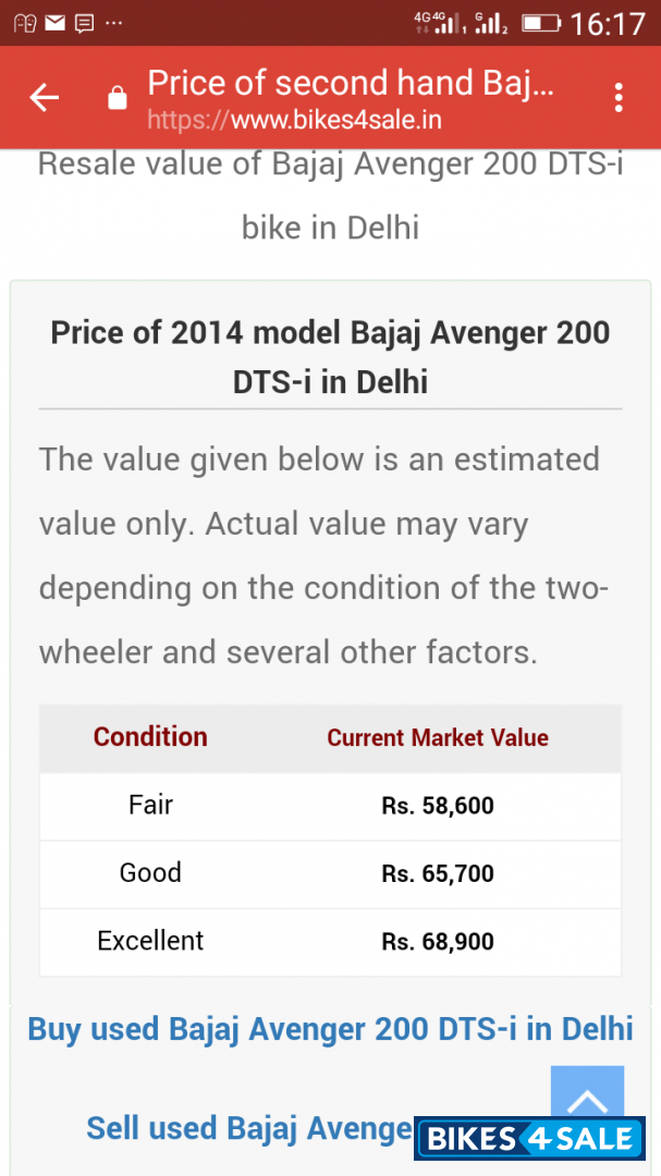 Black Bajaj Avenger 200 DTS-i