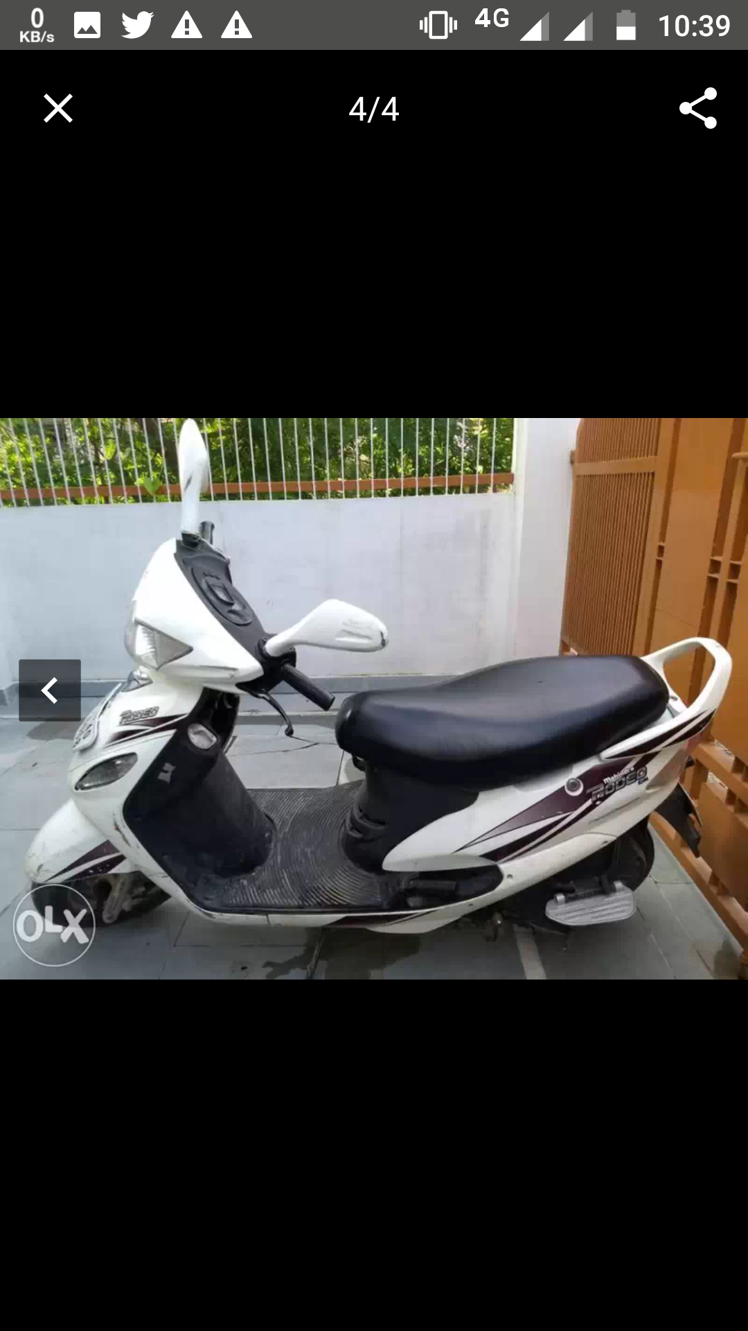 Pearl White Mahindra Rodeo