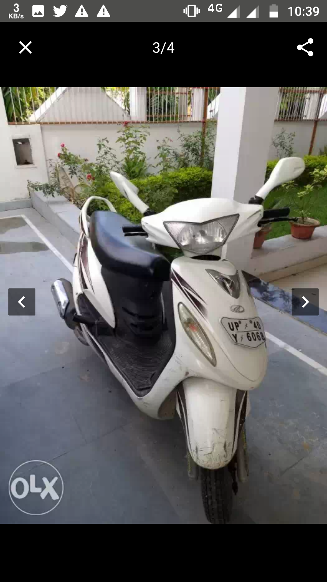 Pearl White Mahindra Rodeo