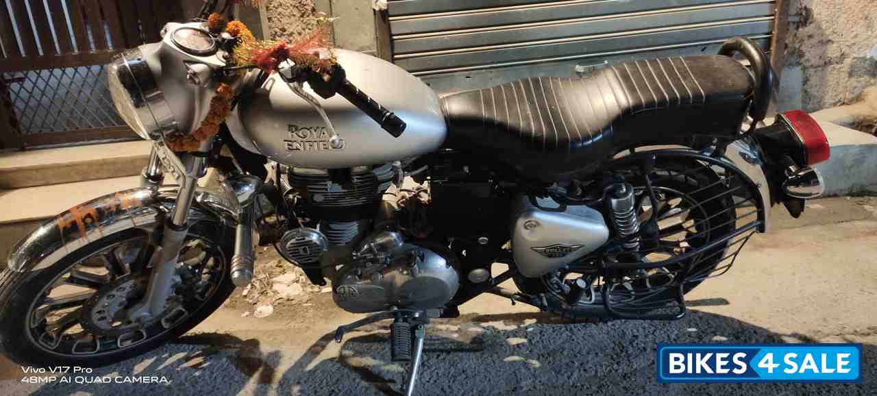 Silver Royal Enfield Bullet Standard 350