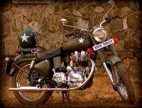 Olive Green Royal Enfield Vintage Bullet