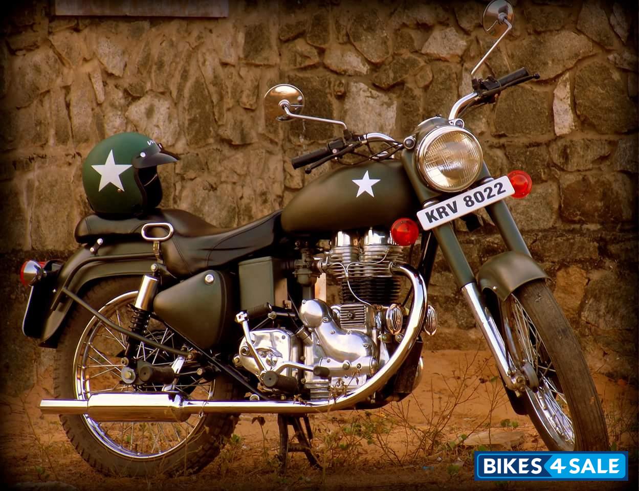 Olive Green Royal Enfield Vintage Bullet