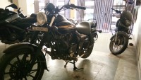 Dark Blue Bajaj Avenger Street 150