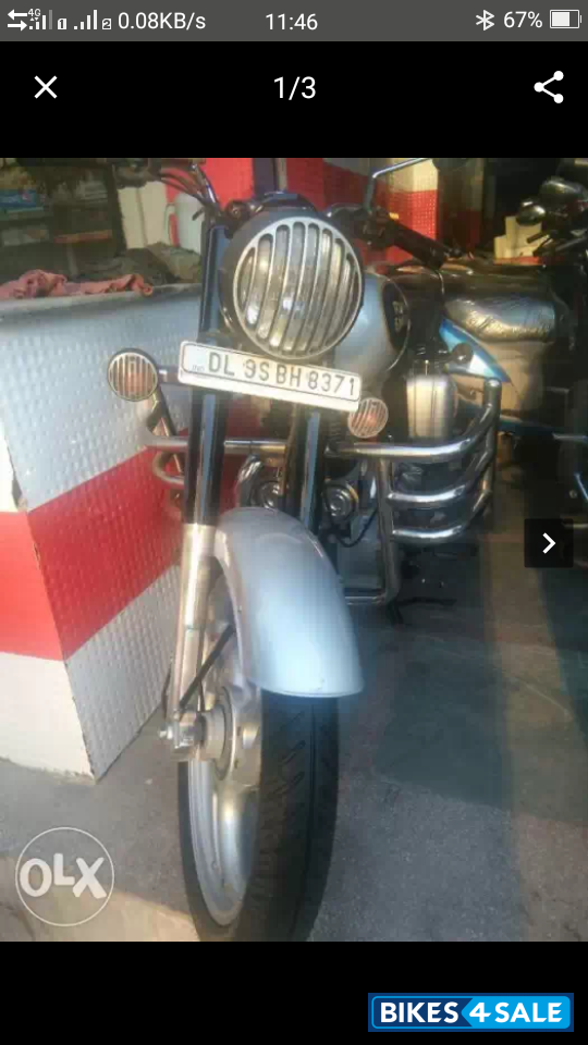Silver Black Royal Enfield Classic 350