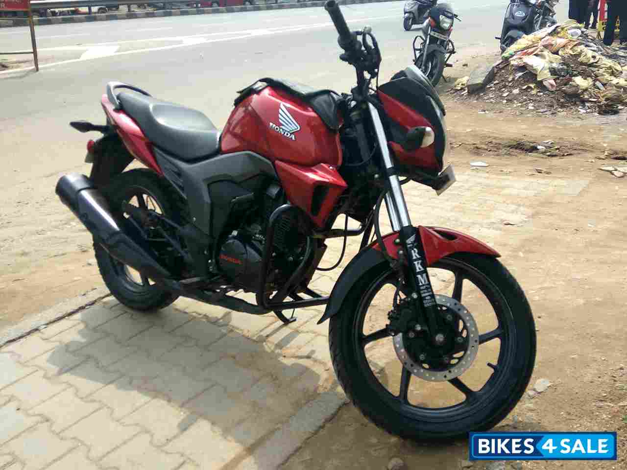 Red And Black Honda CB Trigger