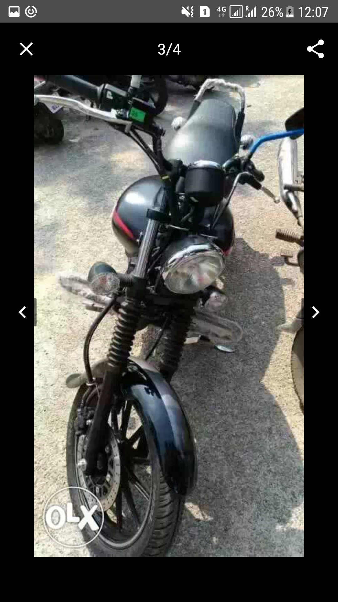 Black Bajaj Avenger Street 220