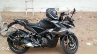 Black And Grey Bajaj Pulsar RS 200