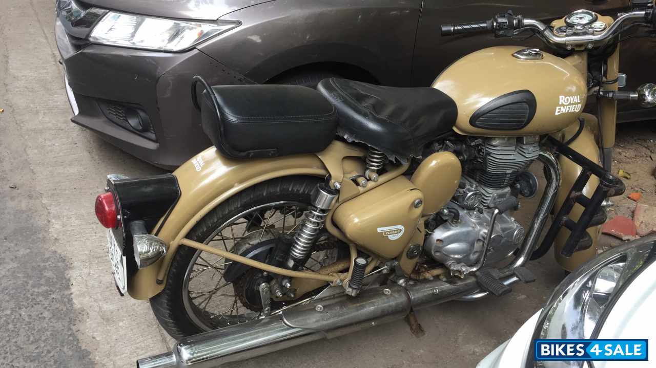 Beige Royal Enfield Classic Desert Storm