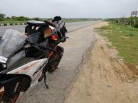 White And Black KTM RC 390