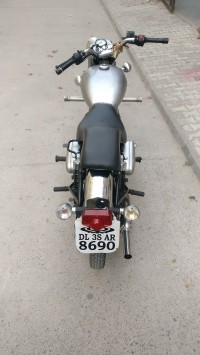 Silver Royal Enfield Bullet Electra