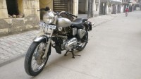 Silver Royal Enfield Bullet Electra