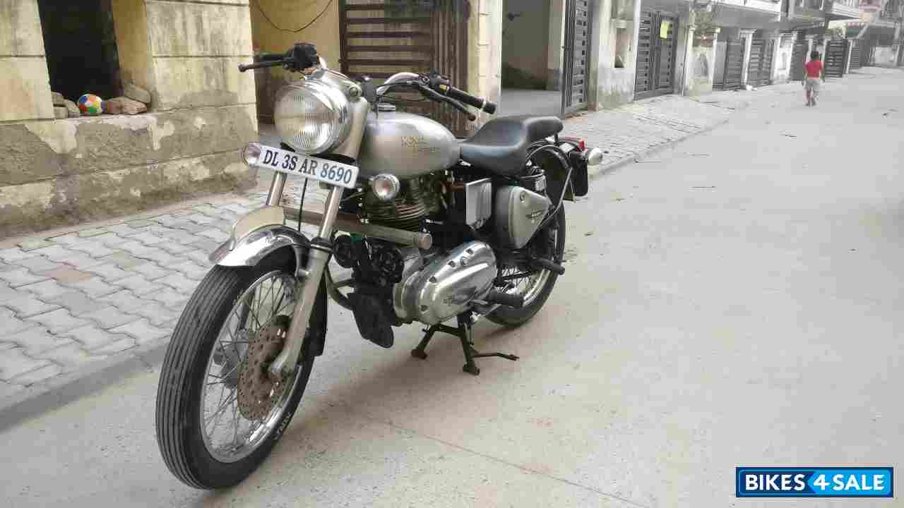 Silver Royal Enfield Bullet Electra