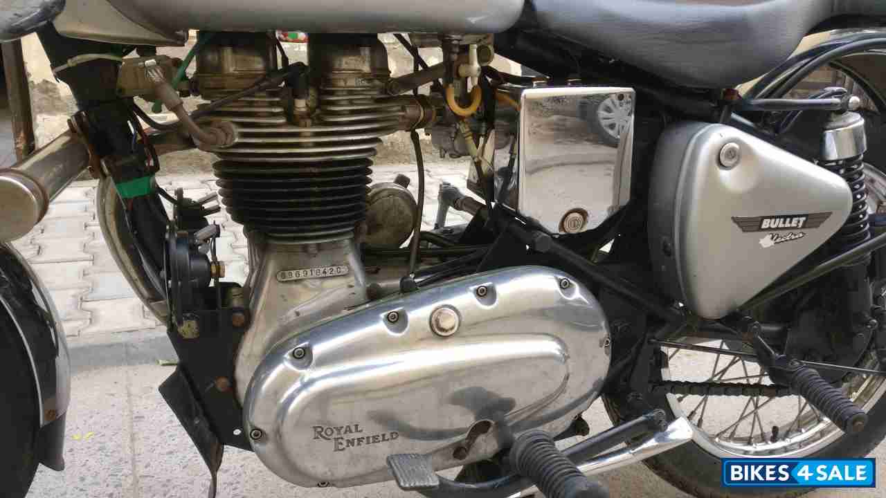 Silver Royal Enfield Bullet Electra