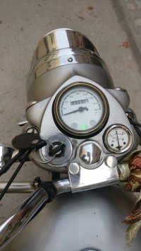 Silver Royal Enfield Bullet Electra