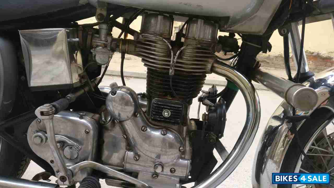 Silver Royal Enfield Bullet Electra