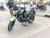 Black & Green Yamaha FZ-S